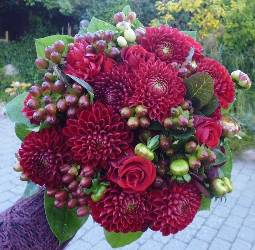 Blomster til brudebuketten