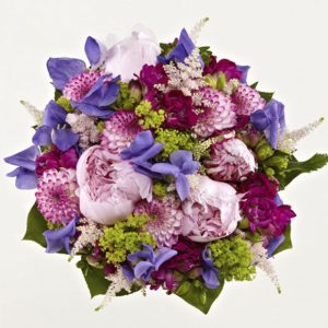 Brudebuket af sommerblomster
