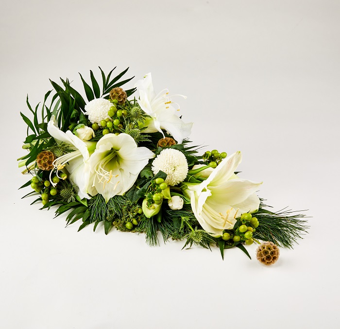 Bårebuket af vinterens blomster - Blomster til begravelse