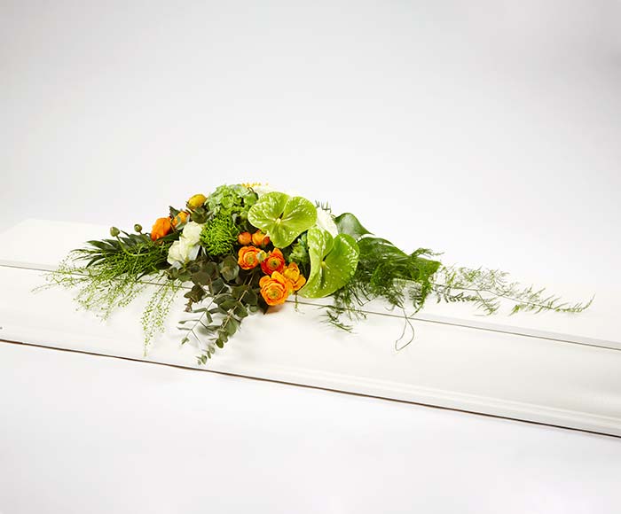 Kistepynt, grupperet - Blomster til begravelse