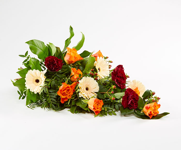 Bårebuket i efterårsstil - Blomster til begravelse