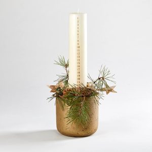 Kalenderlys dekoration, guld
