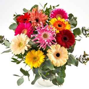 Farverig buket gerbera