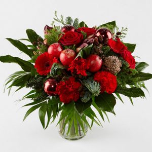 Klassisk rød julebuket