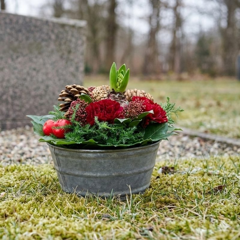 Gravpynt står på gravsted.