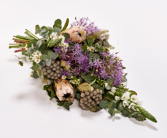 Bårebuket af vinterblomster - Blomster til begravelse