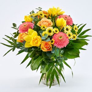 Forårsbuket i gult tema, floristens valg