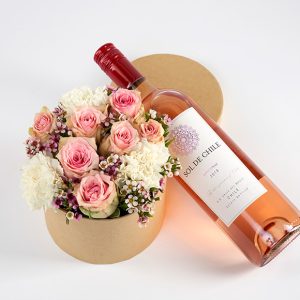 Blomsteræske med rosé