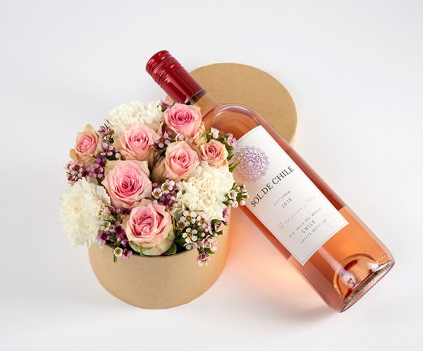Blomsteræske med rosé
