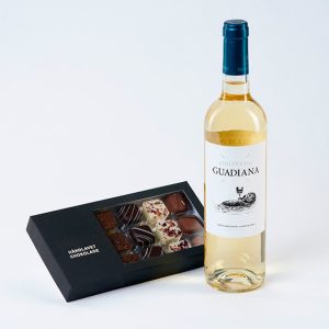 Chokolade og hvidvin gave