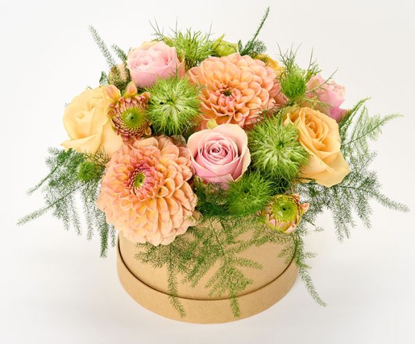 Georginer i æske, floristens valg
