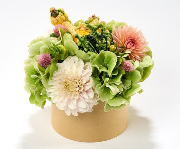Blomsteræske med græskar