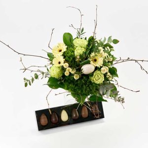 Påskebuket, floristens valg med påskeæg