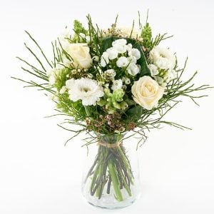 Gnistrende og ren vinterbuket