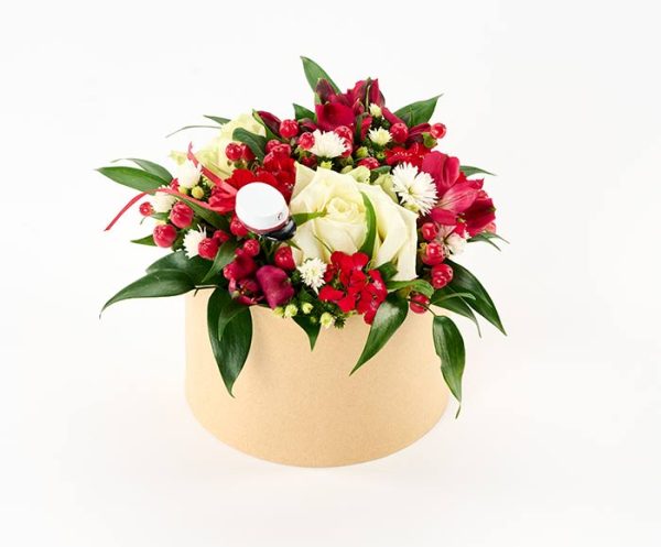 Sød rød student blomsteræske
