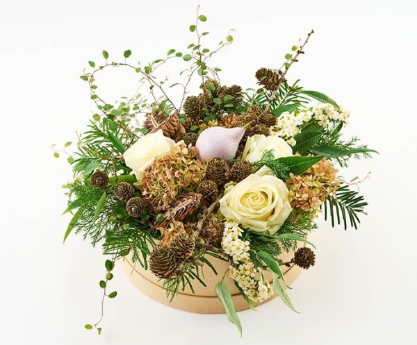 Kærlig jule blomsteræske