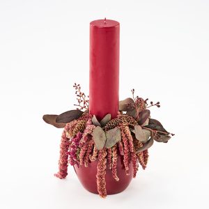 Moderne juledekoration i rød