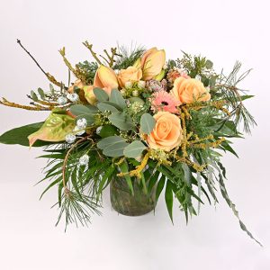 Glad julebuket i ferskenfarvet