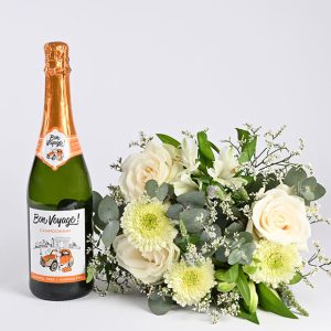 Alkoholfri bobler med lys buket, floristens valg