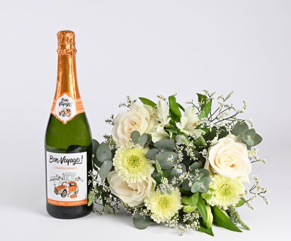 Alkoholfri bobler med lys buket, floristens valg