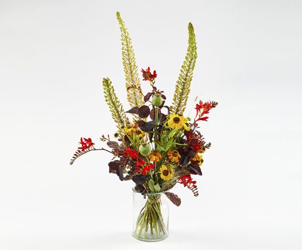 Høj og varm sensommerbuket, floristens valg