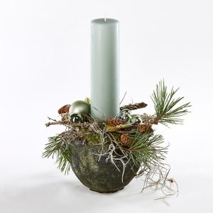 Grøn og naturlig juledekoration