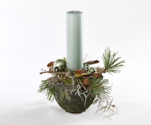 Grøn og naturlig juledekoration