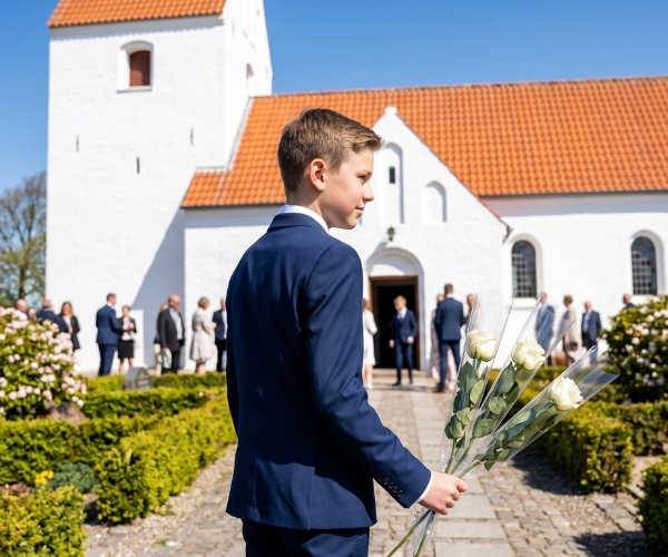 Tre hvide roser til konfirmanderne - Send blomster med Bloomit