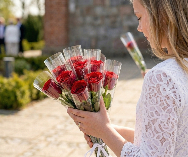 Ti røde roser til konfirmanderne - Send blomster med Bloomit