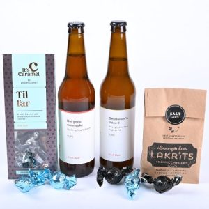 To øl, lakrids og søde sager.