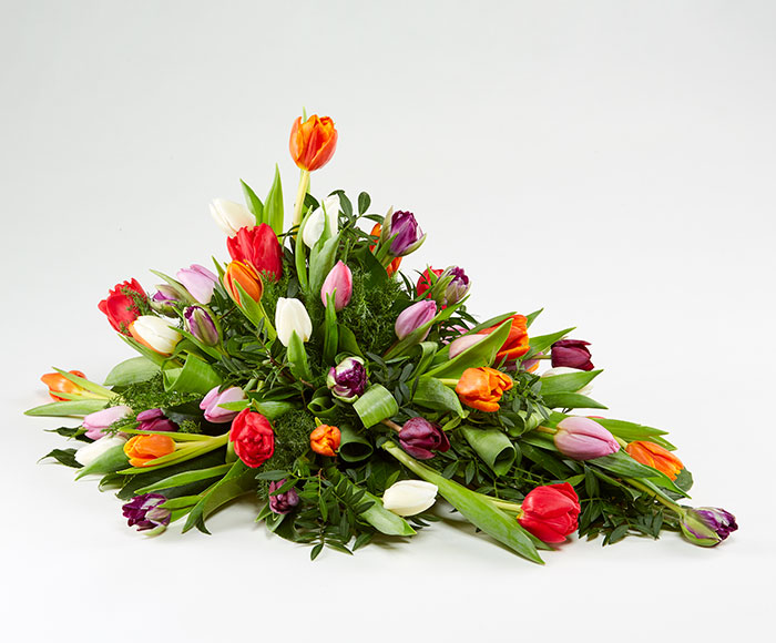 Båredekoration, blandede tulipaner