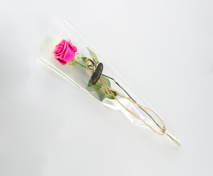 Billede af Lyserød rose til konfirmanden