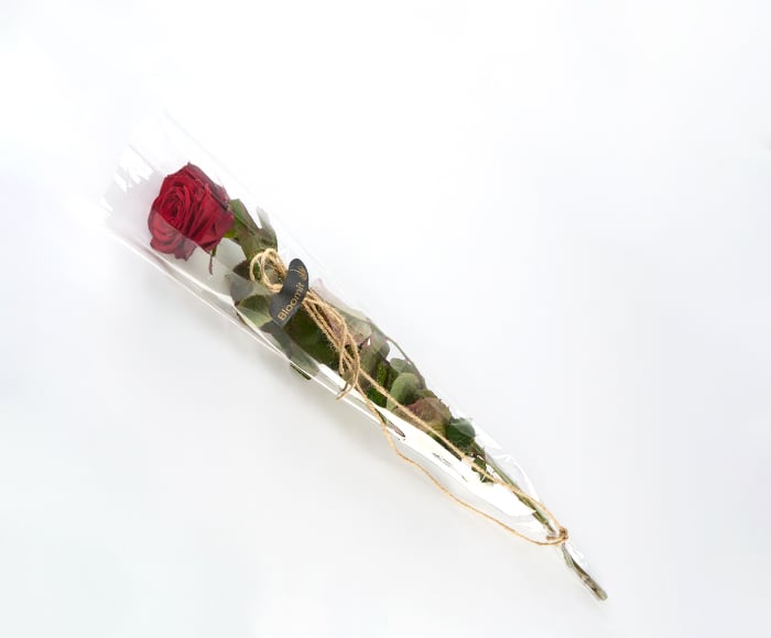 Billede af Rød rose til konfirmanden